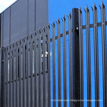 Powder Coated Black Security Palisade Fence